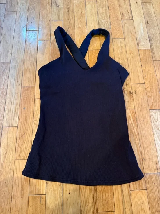 Sleek black Ribbed Tank top #754 - Picture 1 of 5